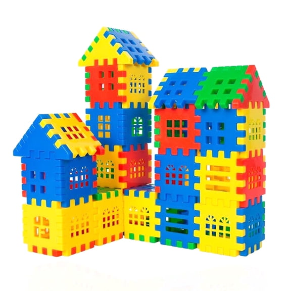 YIFAEUX 140/160/260Pcs Kids Waffle Building Blocks Toy Toddlers Boys Girls Interlocking Blocks Construction Learning STEM Educational Toy Set
