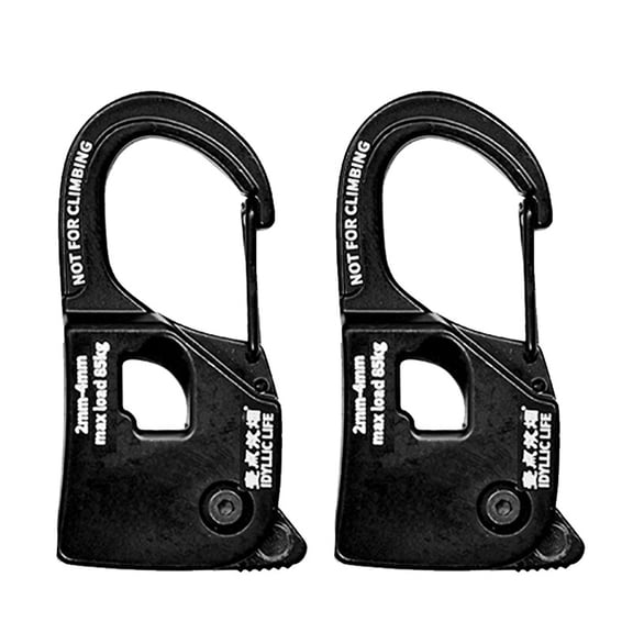 YIFAEUX 2/4Pcs Rope Tensioner Outdoor Backpacking Hiking Camping Guyline Cord Adjuster Heavy Duty Aluminum Alloy Self-Locking Rope Tightener