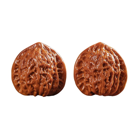 YIFAEUX 2Pcs Walnuts Relax Hand Massage Balls for Stress Relief And Blood Circulation Support Natural Wood Fidget Tool Enhances Focus Joint Health Sleep Memory Aid Gift