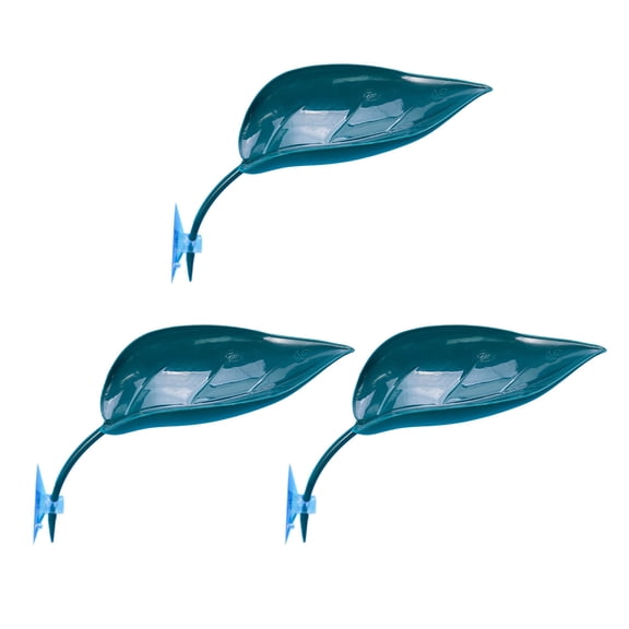 YIFAEUX 3 Pcs Turtle Basking Platform Leaf Shape Bearded Dragon Basking Platform with Suction Cups Tree Frog Tank Accessories for Leopard Gecko Tank Decor