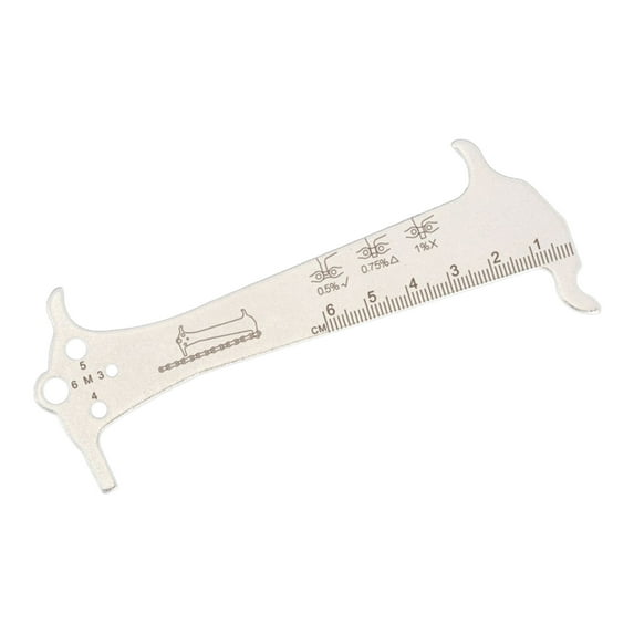 YIFAEUX 3-in-1 Chain Measurer Ruler Bicycle Chain Wear Indicator Tool High Strength Rustproof Corrosion-Resistant Screw Measurement Bike Gauge Tool