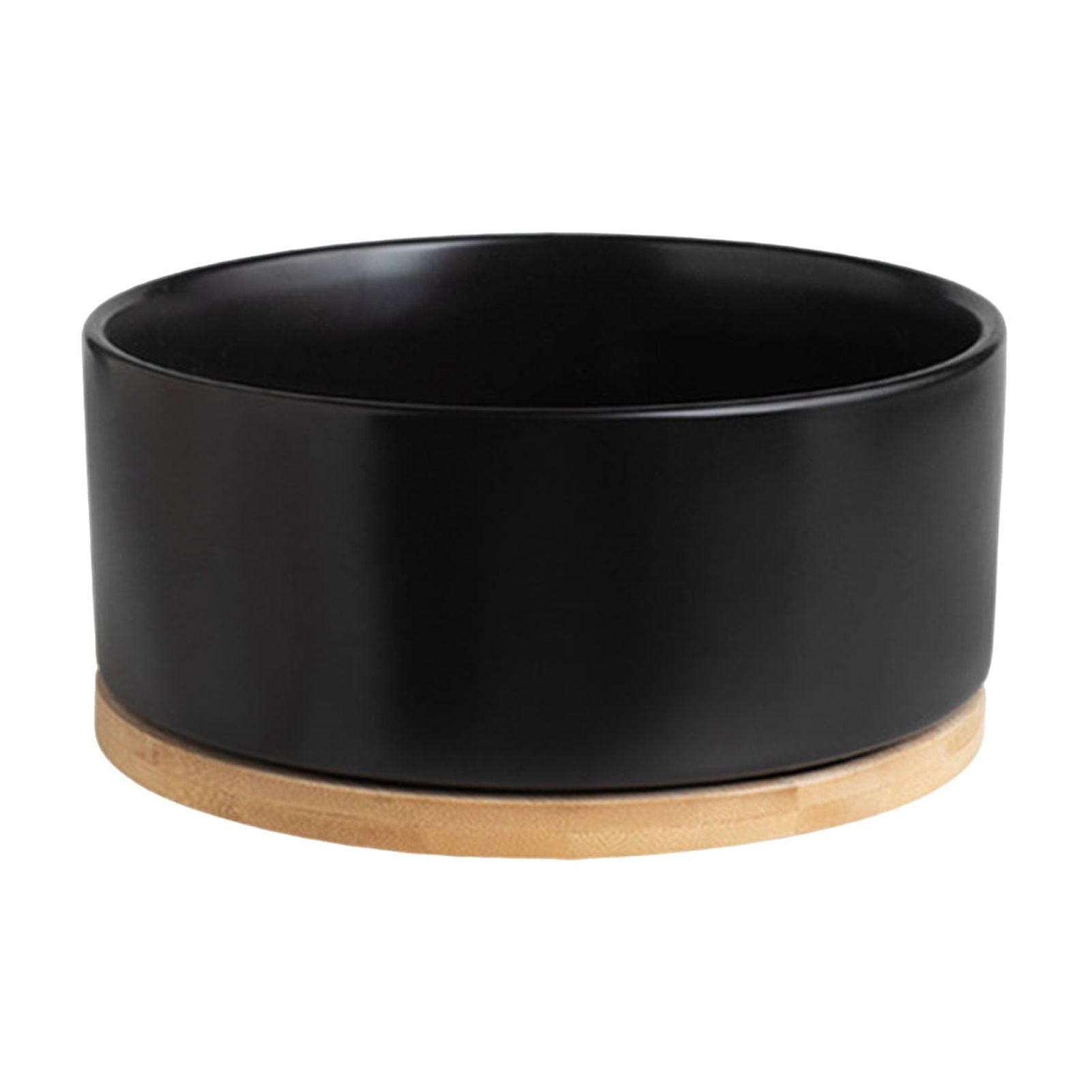 YIFAEUX 350ml Heated Cat Bowl Thermal Pet Water Bowl with Wood Base Heating Electric Ceramic Bowl with Thermostatic Control for Dogs Cats Rabbit