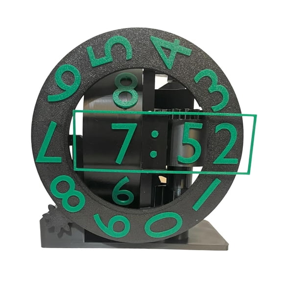 YIFAEUX 3D Printed Triaxial Clock with Rotating Numeric Display Home Office Living Room Desktop Digital Clock Decoration Tech and Design Enthusiasts Gift