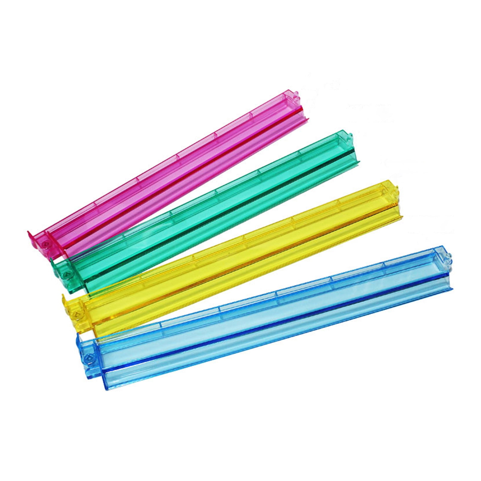 YIFAEUX 4 Pcs Mahjong Pushers Mini Mahjong Push Ruler Clear Acrylic American Majiang Tile Racks Set for Playing Mahjong Game