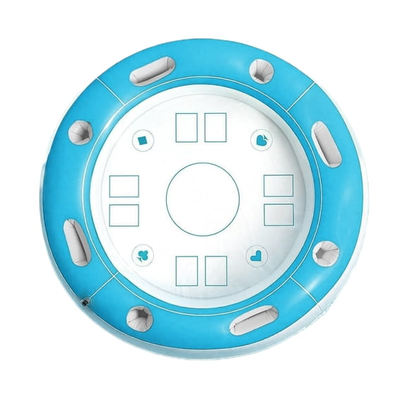 YIFAEUX 40 Inch Round Floating Card Table for Pool Inflatable Pool Game Table with Fruit Drink Holder Floating Card Game Tray for Summer
