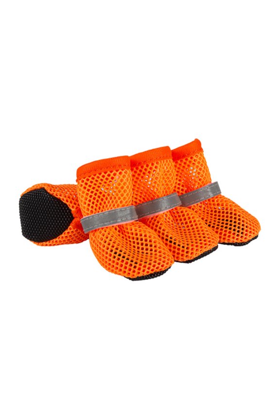 4Pcs Dog Shoes Breathable Pet Shoes Outdoor Dog Booties Summer Hot Pavement Dog Paw Protectors for Walking Hiking Running