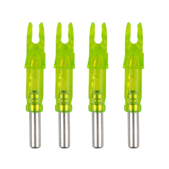 YIFAEUX 4Pcs Lighted Nocks Ultra-Bright High Visibility Easy to Install Universal Fit Arrows Archery Hunting Luminous Nocks Accessories