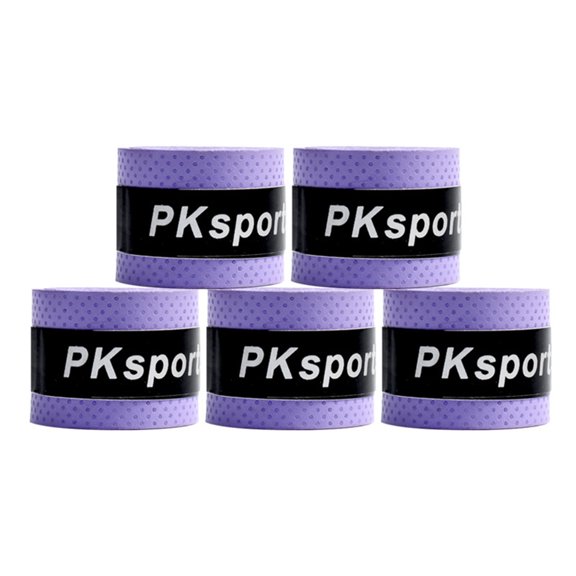 YIFAEUX 5Pcs Badminton Racket Grip Tape Anti-slip Sweat Absorbing Shock-proof Breathable Elastic Fishing Rod Tennis Racquet Paddle Overgrip Wrap