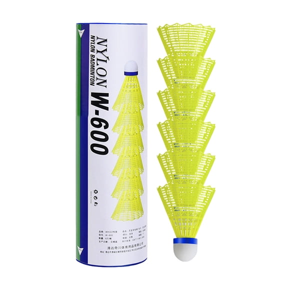 YIFAEUX 6 Pack Nylon Badminton Shuttlecocks Birdies Nylon Feather Shuttlecocks Badminton Balls for Indoor Outdoor Sports Training