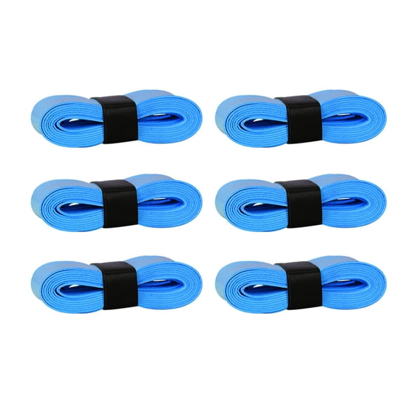 YIFAEUX 6Pcs 110CM Badminton Racket Grip Tape Anti-slip Sweat Absorbing Shock-proof Elastic Multifunction Fishing Rod Tennis Racquet Paddle Overgrip Wrap