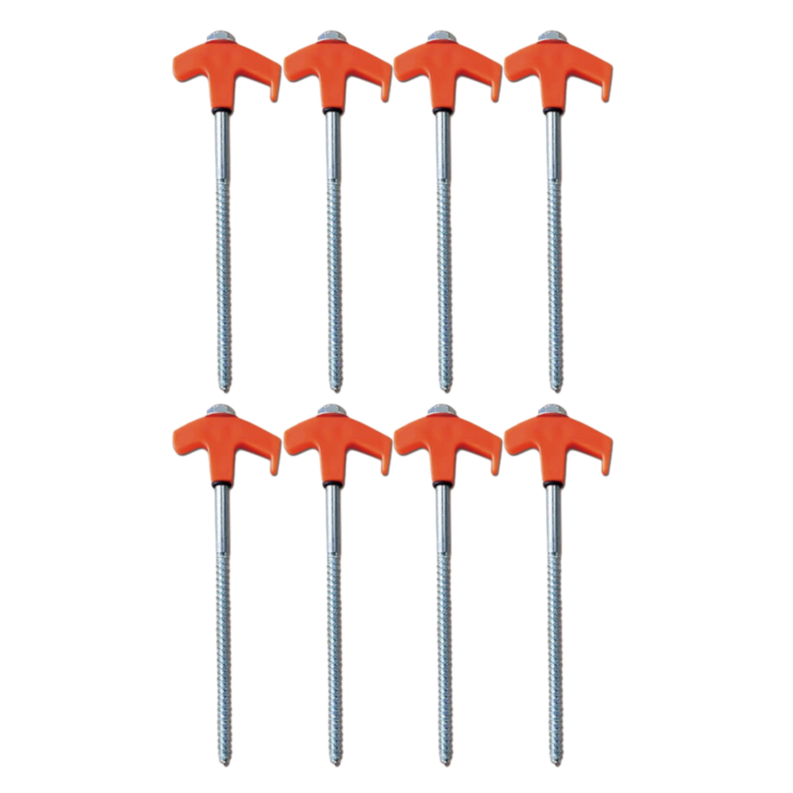 YIFAEUX 8Pcs Tent Stakes Heavy-Duty Metal Camping Stakes Threaded Anchors Set Up with Drill or Hammer Superior Grip Tent Pegs on Grass Soil Gravel for Canopy Gazebo Awning