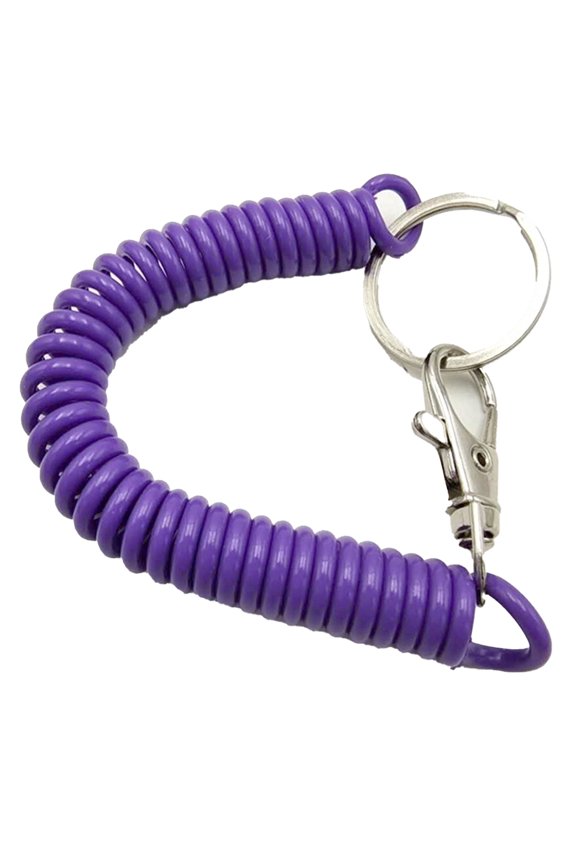 Anti-loss Keychain Retractable Anti-fall Elastic with Keyring Anti-theft Keys Fishing Tools Spring Safety Rope Outdoor Supplies