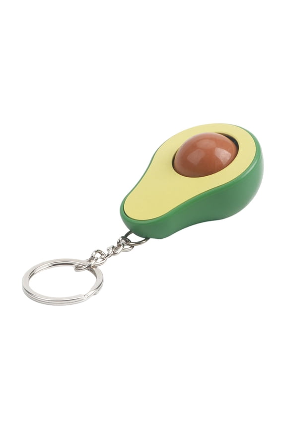 Avocado Keychain Fidget Toy with Rolling Ball Core Stress Relief Portable Fruit Roller Massage Bead Sensory Toy Keyring Pendant Kids Adults Gift