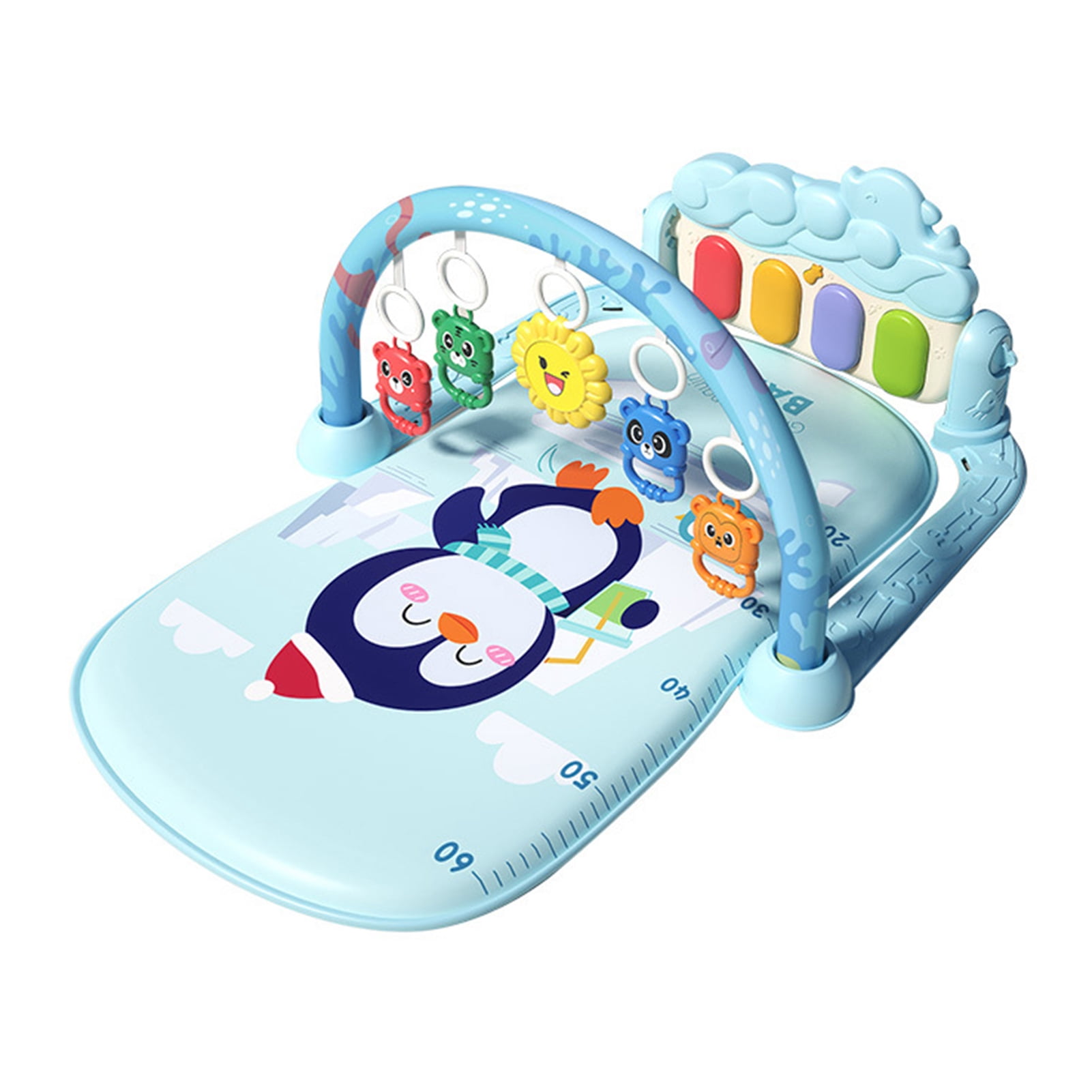 YIFAEUX Baby Gym Play Mat And Piano Gym with Tummy Time Mat Interactive Musical Toys Creative Activity Center for Infants Toddlers Sensory Development Motor Skills Training Birthday Gift