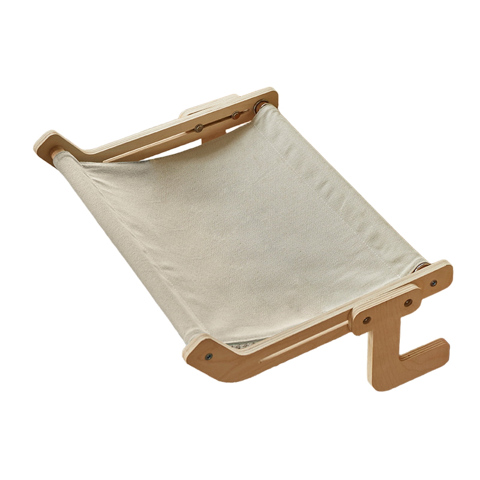 YIFAEUX Bedside Cat Hammock Adjustable Cat Bed Window Perch with Wood Frame No Drilling Installation Pet Hammock for Window Sill Indoor Cats