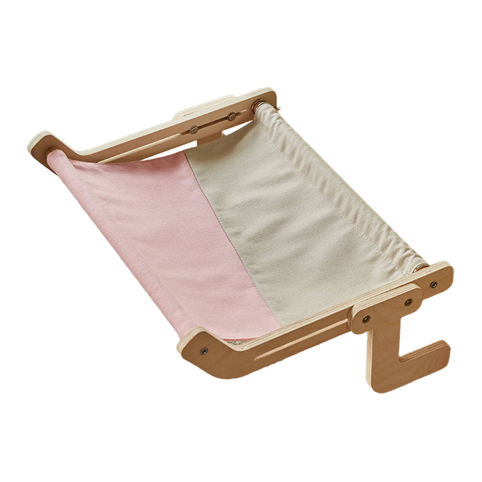 YIFAEUX Bedside Cat Hammock Adjustable Cat Bed Window Perch with Wood Frame No Drilling Installation Pet Hammock for Window Sill Indoor Cats