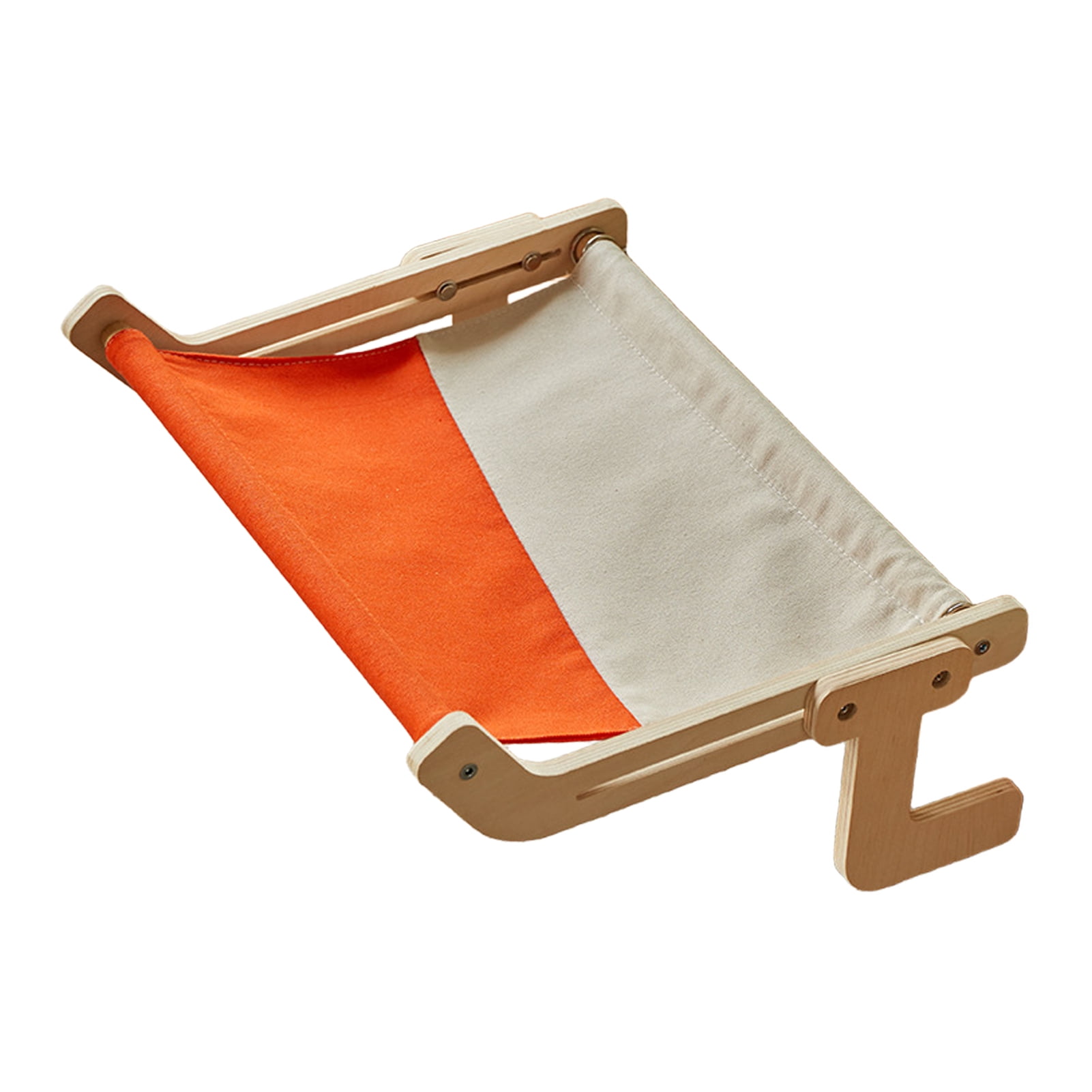 YIFAEUX Bedside Cat Hammock Adjustable Cat Bed Window Perch with Wood Frame No Drilling Installation Pet Hammock for Window Sill Indoor Cats
