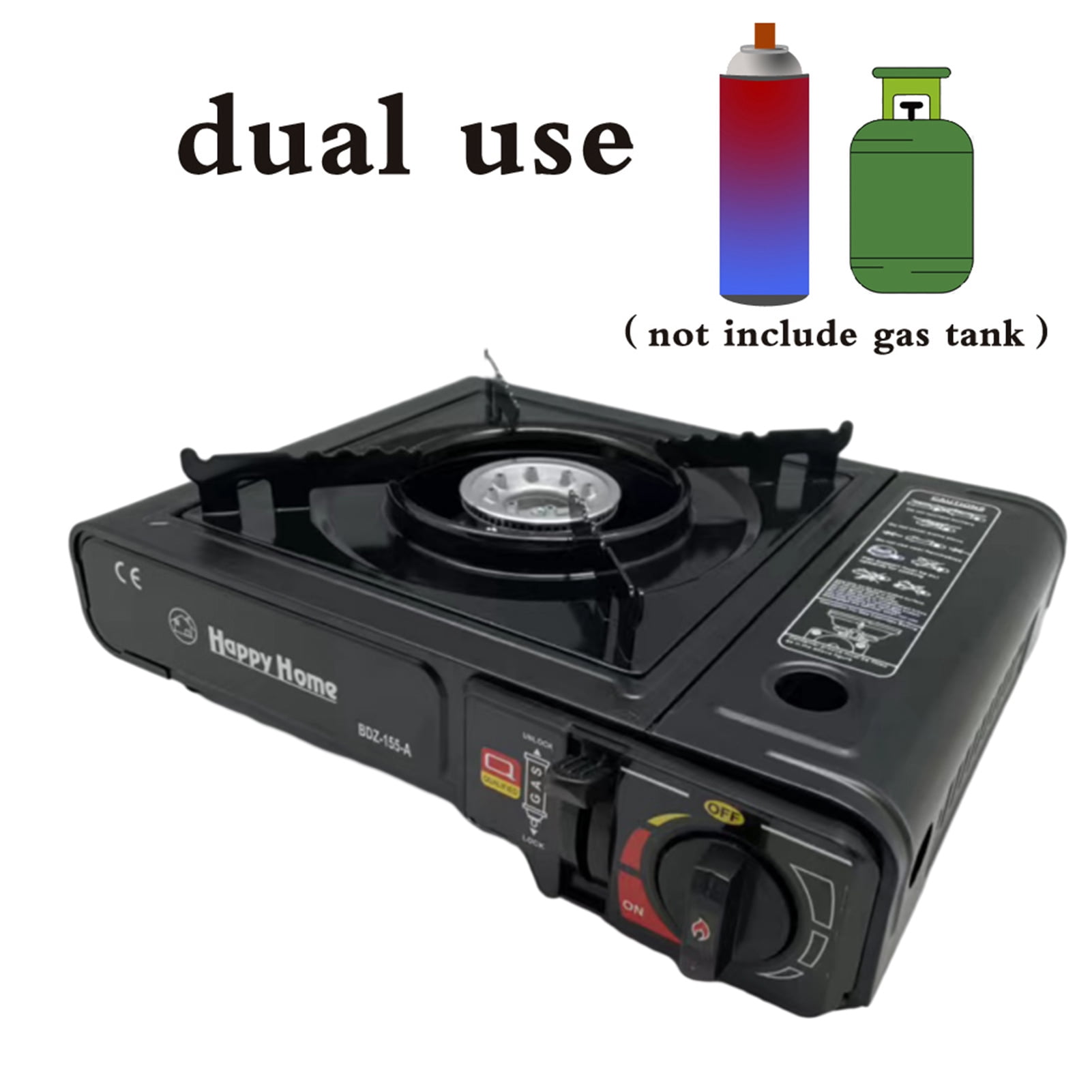 YIFAEUX Camping Stove Automatic Ignition Large Firepower Windproof Energy Saving Alloy Dual-use Portable Gas Stove Camping Supply