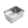thumbnail image 1 of YIFAEUX Cat Litter Box Easy to Clean Stainless Steel Pet Toilet Large Space Low Entry Pet Litter Box for Cats Rabbits Ferrets, 1 of 7