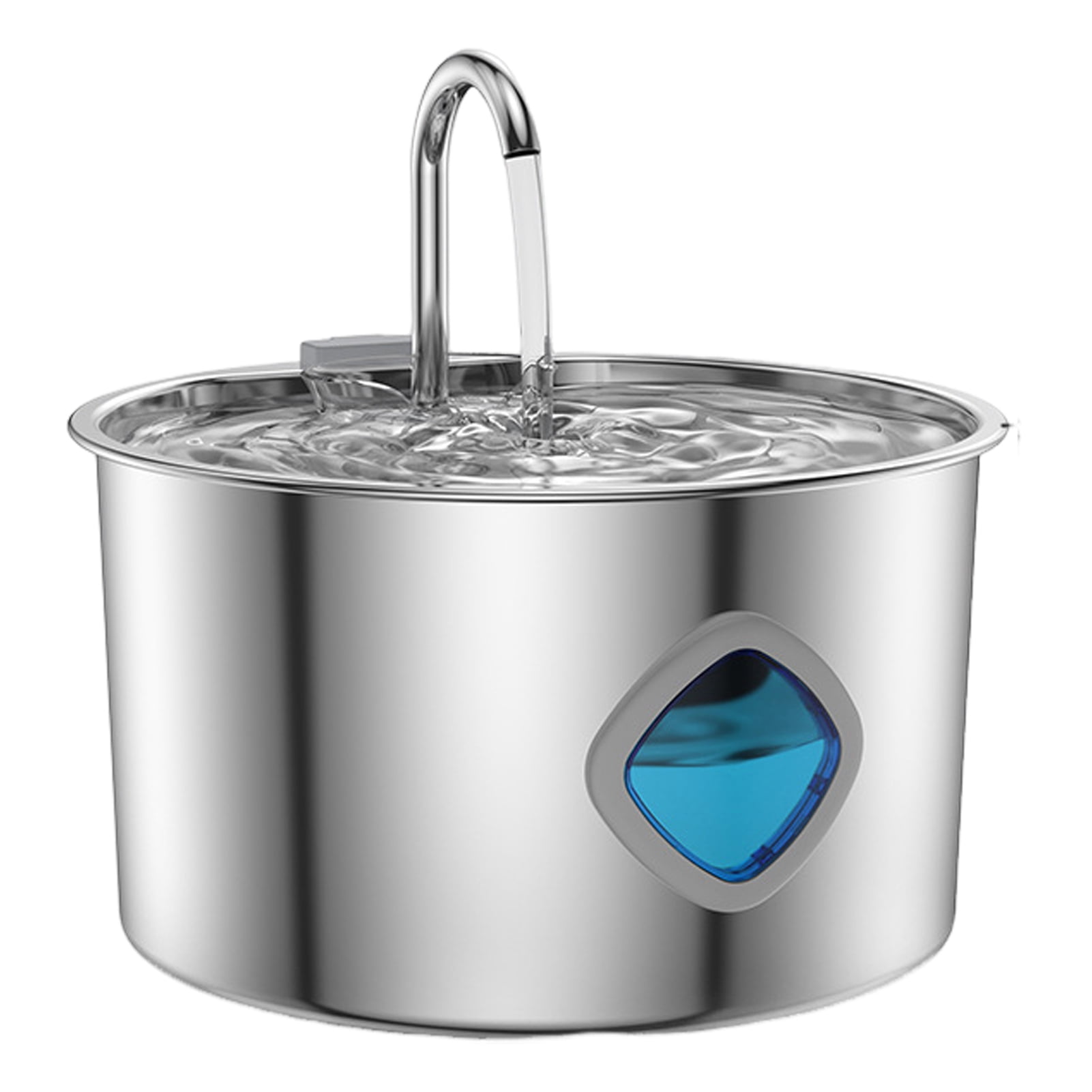 YIFAEUX Cat Water Fountain 3.2L/108oz Purify Water Fountain Stainless Steel Drinking Fountain with Silent Water Pump Healthy Living Water for Home Indoor Cats