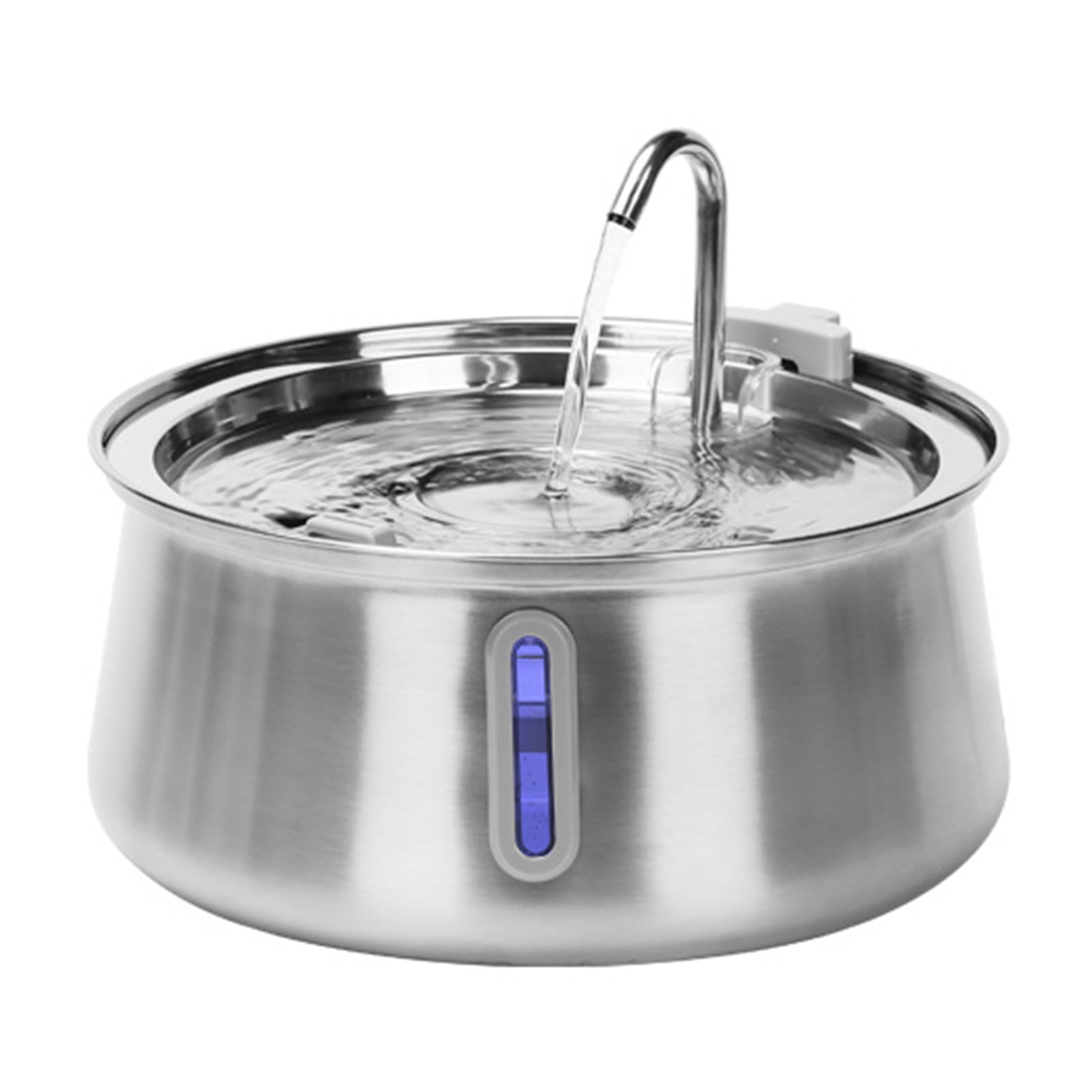 YIFAEUX Cat Water Fountain Stainless Steel Automatic Water Fountain with Multiple Filtration 4L/135oz Quiet Dog Fountain with Water Level Window for Multiple Pet Family