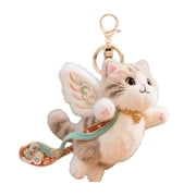 YIFAEUX Cute Plush Toy Dunhuang Nine-Color Deer And Flying Cat Embroidered Stuffed Animal Keychain Aesthetic Bag Charm Decorative Cultural Gift
