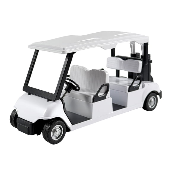 YIFAEUX Die-cast Golf Cart Toy 1:20 Scale Alloy Golf Cart Model with Clubs Mini Golf Cart Pull-back Vehicles Golfing Themed Office Desk Decoration