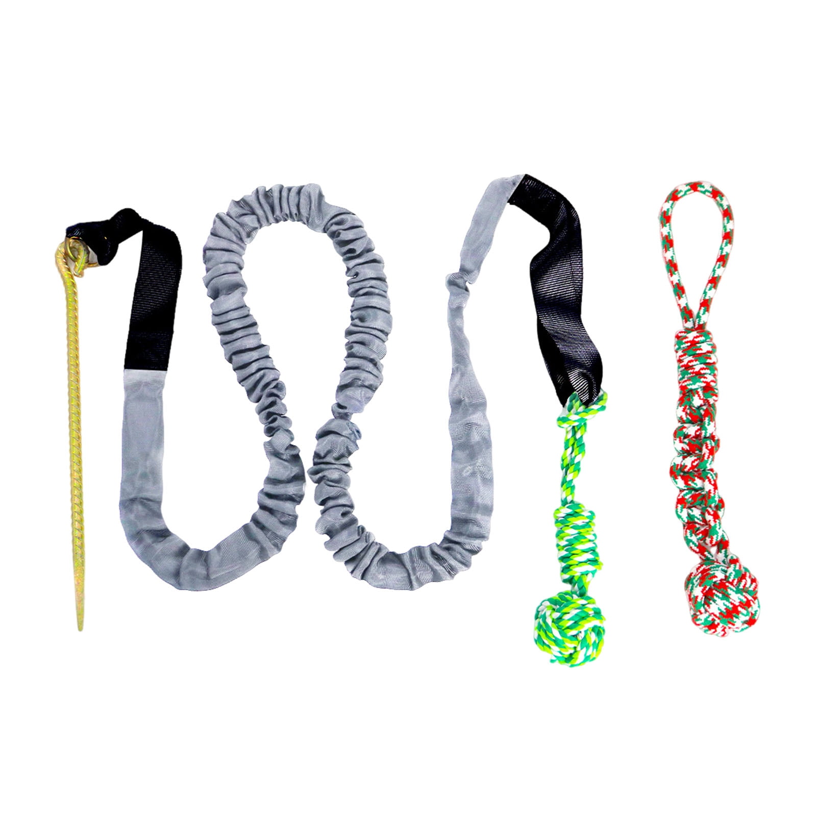 YIFAEUX Dog Bungee Tug Toy Outdoor Tether Tug of War Toy with Stake for Large Medium Dogs Indestructible Cotton Rope Dog Chew Toy for Aggressive Chewers