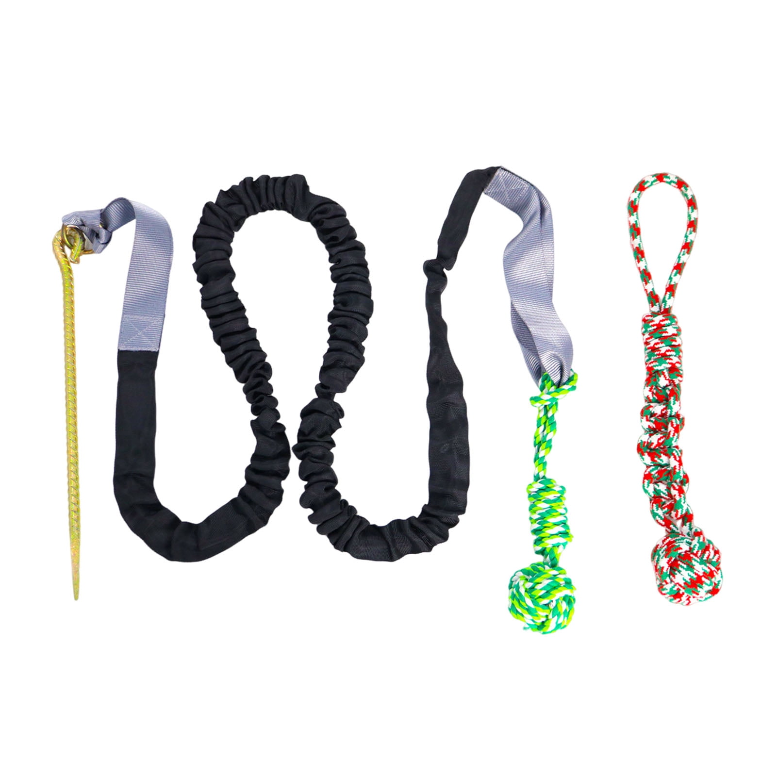 YIFAEUX Dog Bungee Tug Toy Outdoor Tether Tug of War Toy with Stake for Large Medium Dogs Indestructible Cotton Rope Dog Chew Toy for Aggressive Chewers