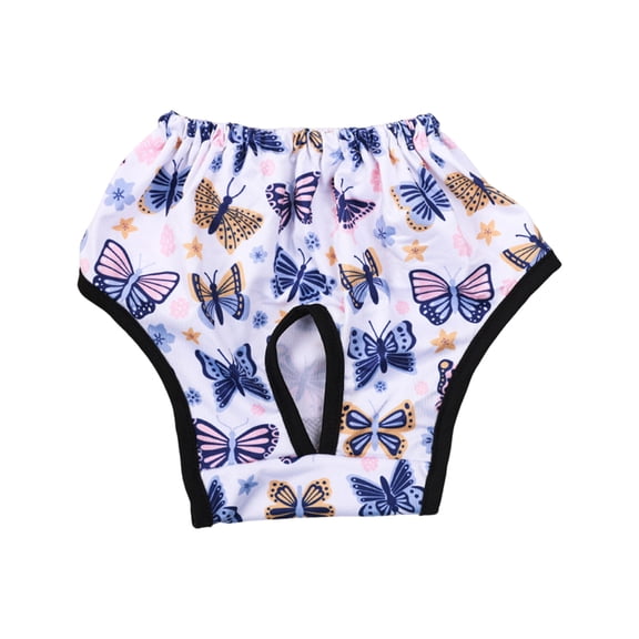 YIFAEUX Dog Menstrual Pants Reusable Printed Dog Diapers Breathable Pet Sanitary Panties Elastic Waist Puppy Hygiene Pants for Cats Dogs