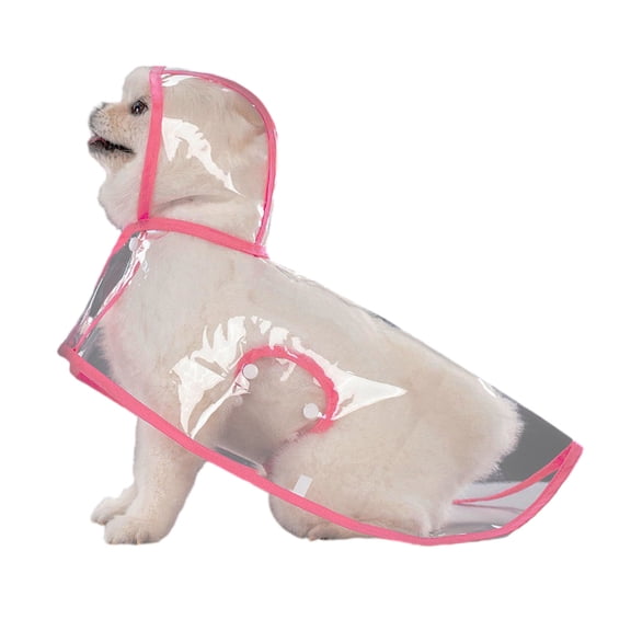 YIFAEUX Dog Raincoat Transparent Hooded Dog Rain Jacket Adjustable Waterproof Pet Poncho for Small Medium Dogs Cats
