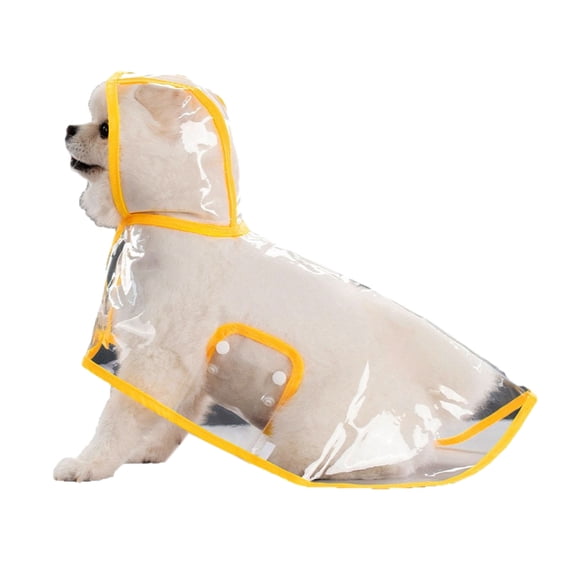 YIFAEUX Dog Raincoat Transparent Hooded Dog Rain Jacket Adjustable Waterproof Pet Poncho for Small Medium Dogs Cats