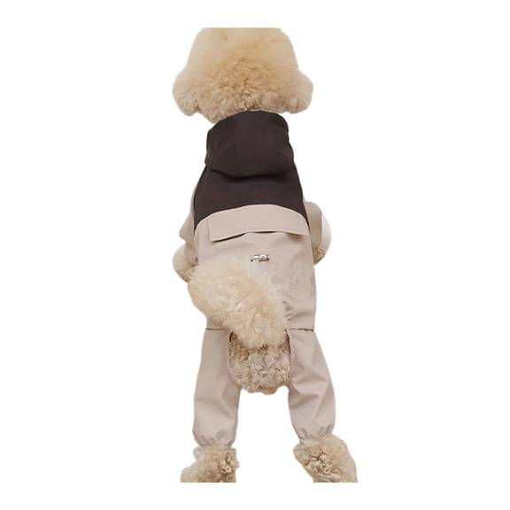 YIFAEUX Dog Raincoat Waterproof Snap Closure Dogs Rain Jacket Hooded Adjustable Puppy Raincoat with Leash Hole for Small Medium Dogs Outdoor Adventures