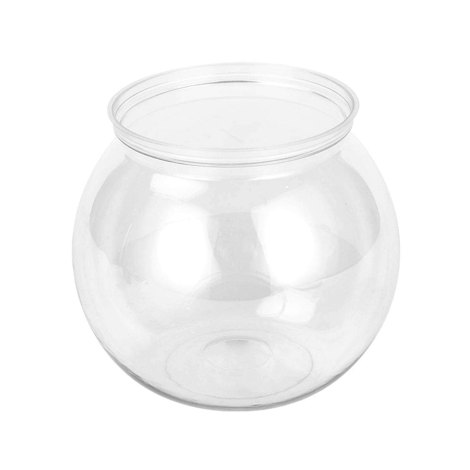 YIFAEUX Fish Tank Transparent Anti-drop Smooth Plastic Aquarium Tank Round Fish Bowl Home Use