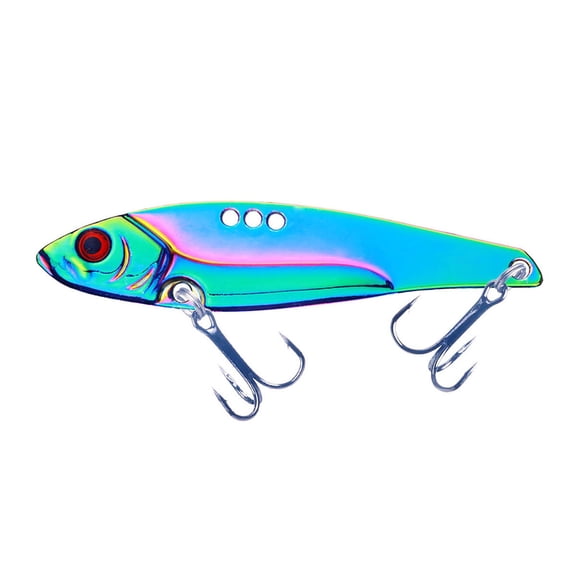 YIFAEUX Fishing Lure Baits Sharp Double Hooks Simulation 3D Fisheye Professional Angle Fishing Colorful Saltwater Bass Fishing VIB Bait Metal Hard Bait Fishing Tackle