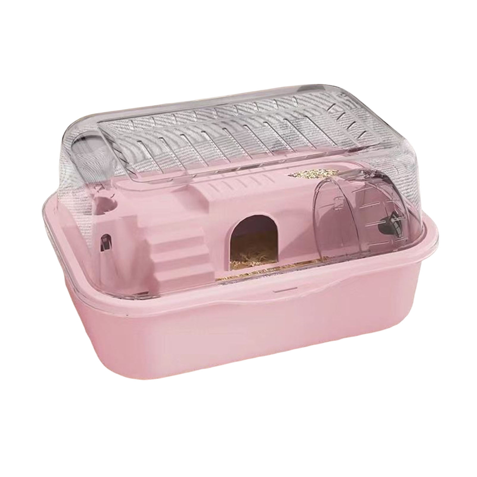 YIFAEUX Hamster Cage Transparent Hamsters Habitats Acrylic Small Animal Playhouse with Wheel Water Bottle for Hamsters Rat Gerbils Guinea Pig