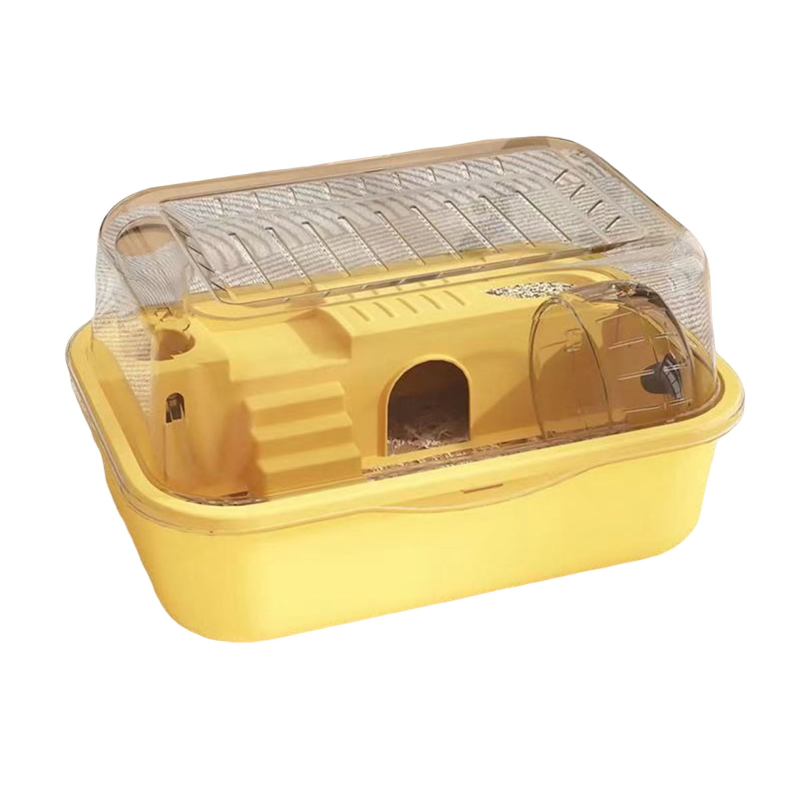 YIFAEUX Hamster Cage Transparent Hamsters Habitats Acrylic Small Animal Playhouse with Wheel Water Bottle for Hamsters Rat Gerbils Guinea Pig