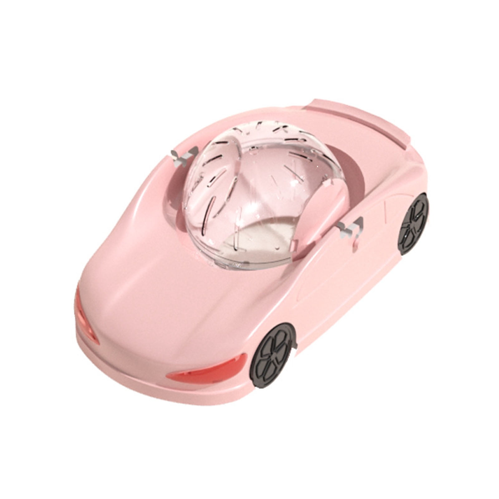YIFAEUX Hamster Running Ball Vehicle Toy Transparent Ball Hamster Exercise Wheel 360-degree View Silent Fitness Running Wheel for Small Pets