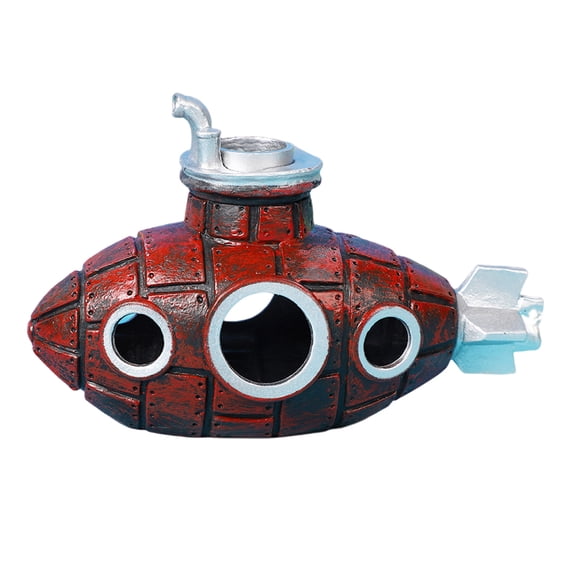 YIFAEUX Hollow Submarine Fish Tank Decoration Aquarium Shrimp Hideout Small Fish Breeding Cave Shelter for Shrimp Betta Lizards