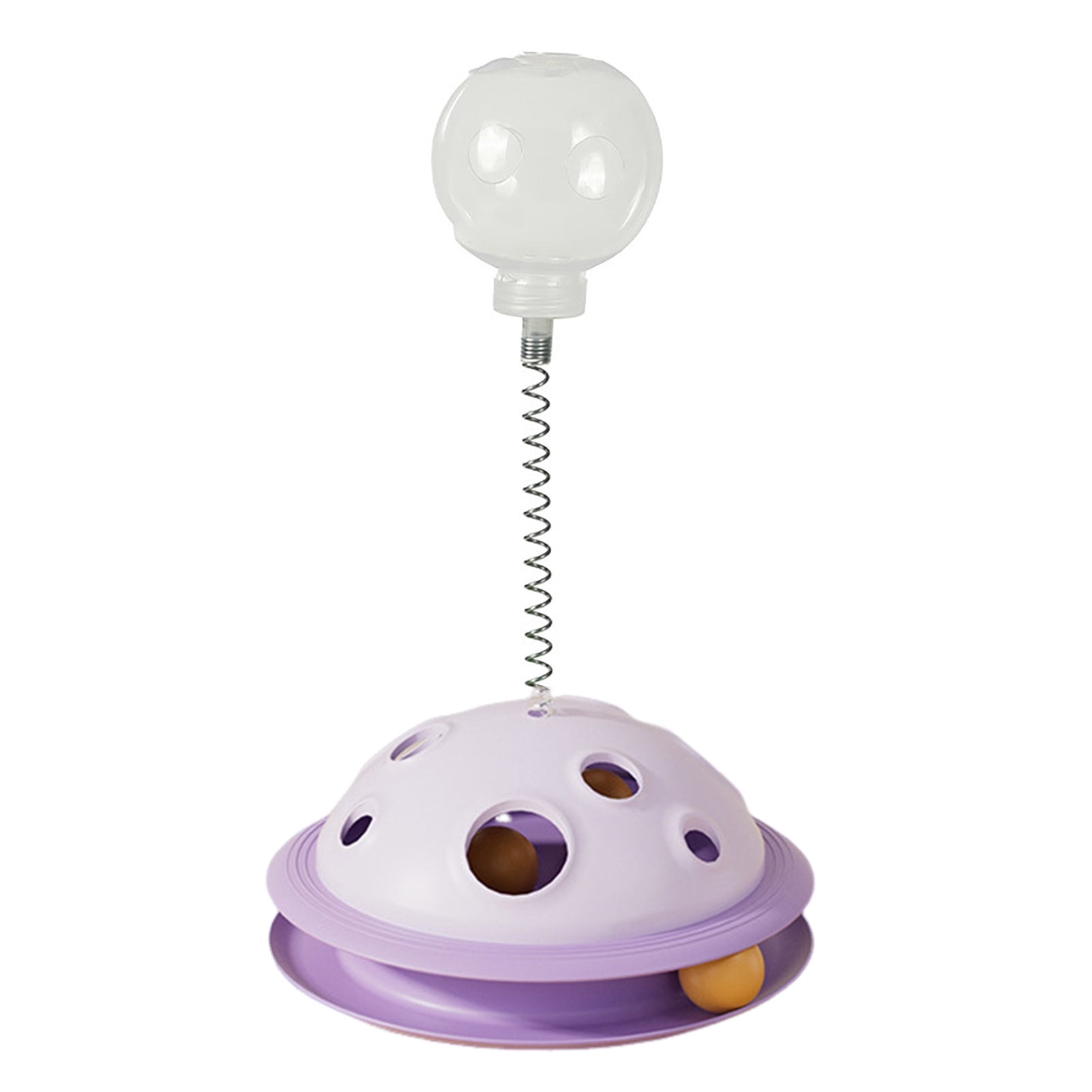 YIFAEUX Interactive Cat Treats Dispenser Toy Leaking Food Ball Pet Feeder Toy Puzzle Pet Slow Feeder with Ball Track for Indoor Cats Dogs
