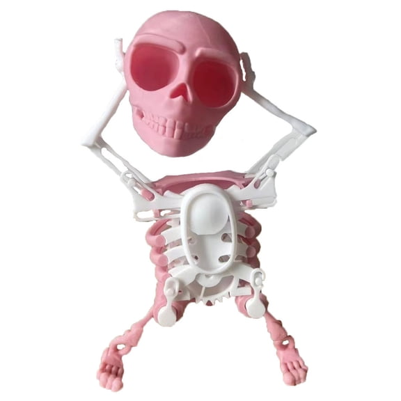 YIFAEUX Kids Wind-up Dancing Skeleton Toy No Need Battery 3D Print Shaking Skull Doll Spring Clockwork Toy Desktop Decor Children Adults Birthday Gift