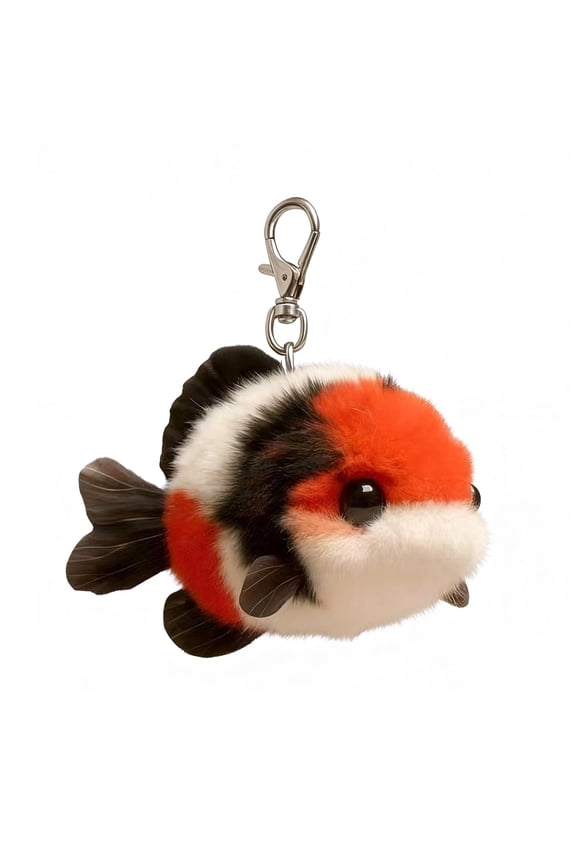 Lucky Fish Keychain Plush Carp Keyring for Bookbag Purse Cute Good Luck Charm Gift for Bestie Friends Couples