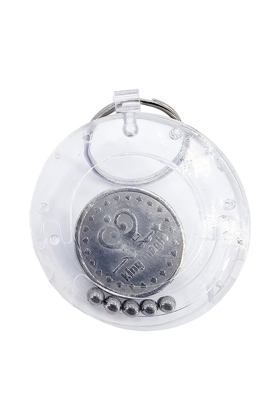 Magic Coin Escape Puzzle Keychain Easy to Carry 1.9 Inch Coin Disappearing Trick for Beginners Portable Ring Hanging Fun Magic Toy Gift