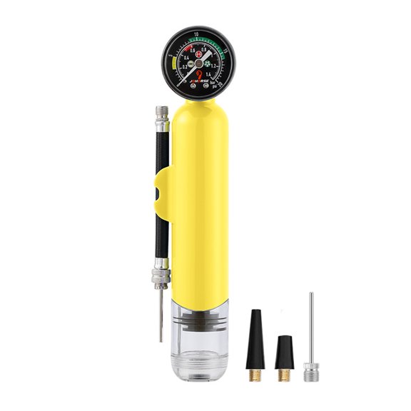 YIFAEUX Mini Basketball Inflator with Pressure Gauge Premium Dual Action Ball Pump Soccer Football Air Inflator