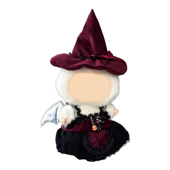 YIFAEUX Mini Plush Doll Clothes Sweater Hat Dress Soft Doll Outfits Easy Wear Christmas Halloween Clothing for 17cm Dolls
