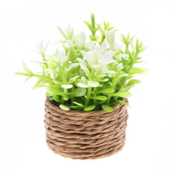 YIFAEUX Miniature Bonsai Plant Props Potted Plant Decor Artificial Green Plants for Doll Douses Desk Shelf Mini Home Decorations Miniature Bonsai Planters