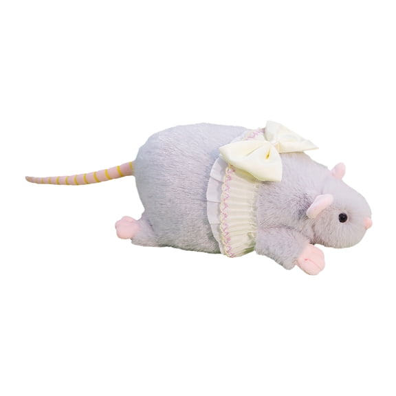 YIFAEUX Mouse Plush Toy Soft Stuffed Animal Cute Rat Doll with Lace Skirt Bow Decoration Decorative Plush Mouse for Kids Bedroom Desk Decor Gift