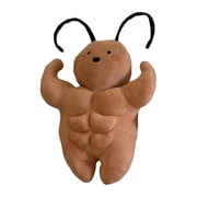 YIFAEUX Muscle Cockroach Plush Toy Soft Pillow with Funny Buff Abs Creative Weird Plushie Cushion for Home Decor Kids Gift Teen Humor Unique Doll Toy