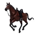 thumbnail image 1 of YIFAEUX PVC Horse Figure Movable Joints Simulation Horse Figurine with Saddle Miniature Horse Model Collectible Toy Decoration Ornament, 1 of 7