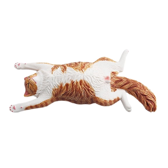 YIFAEUX PVC Simulated Cat Model Miniature Kitten Figurine Statue Sculpture Educational Animal Toy Desktop Decoration Ornament Cat Lovers Gift